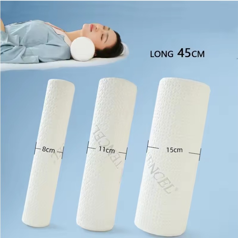 Round Memory Foam Pillow – Slow Rebound, Soft Support for Neck, Waist & Legs