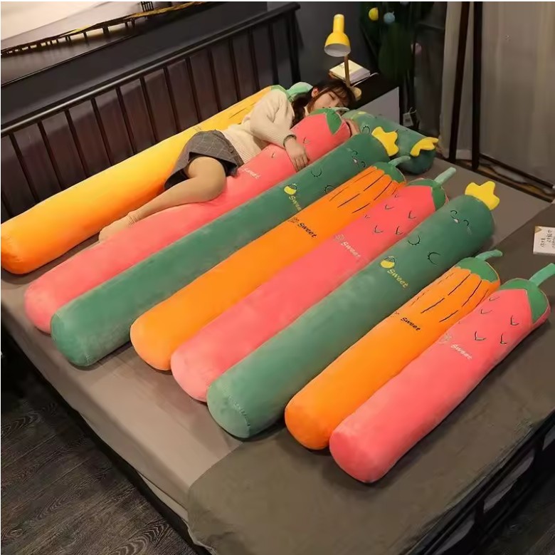 Cute Cartoon Cylindrical Body Pillow – Soft, Detachable & Washable for Pregnancy & Leg Support - Image 3